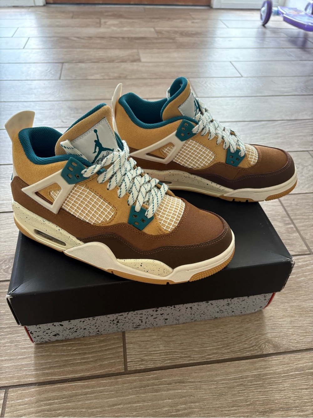 Air Jordan 4 retro gs - cacao wow/geode teal.